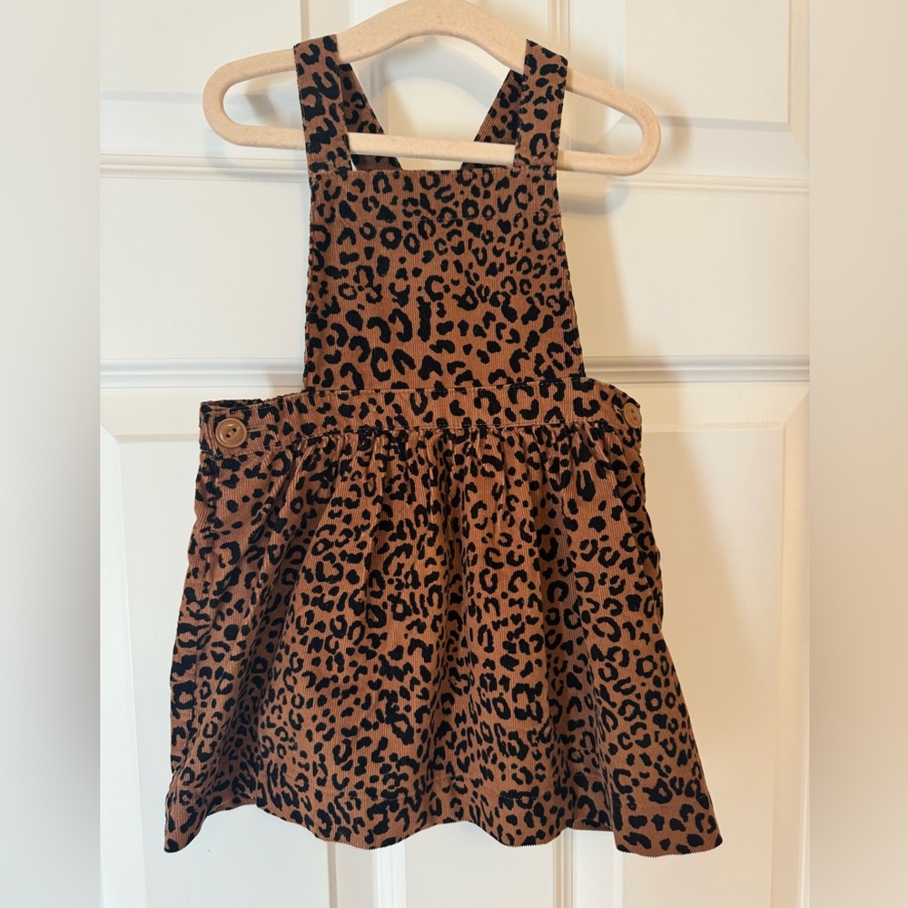 BabyGap corduroy leopard jumper dress